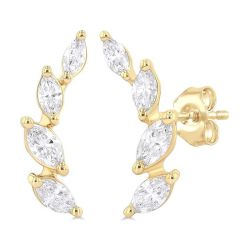 ElZenZen 14K White Gold Diamond Fashion