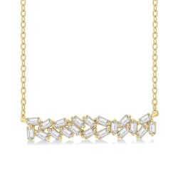 Penrose Oleander Scatter Baguette Diamond Fashion Necklace