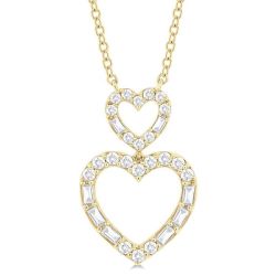 Violet Indigo Heart Shape Diamond Pendant