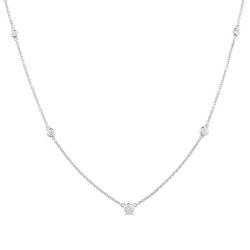 Jubilee Calypso Bezel Set Graduated Diamond Station Necklace