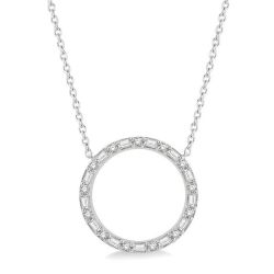 Artemis Bramble Circle Baguette Diamond Pendant