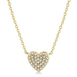 Heart Shape Petite Diamond Necklace