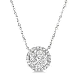 Drift Quorra Round Shape Halo Shine Bright Essential Diamond Pendant