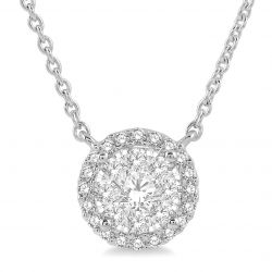 Round Shape Round Cut Diamond Shine Bright Necklace