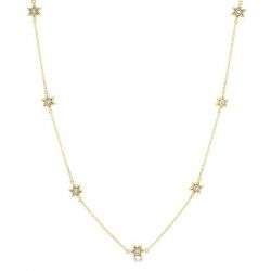Star Diamond Station Necklace