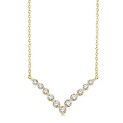 Orchid Galatea Chevron Diamond Necklace