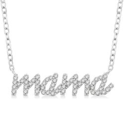 Script 'Mama' Diamond Name Necklace