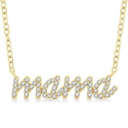 Script 'Mama' Diamond Name Necklace