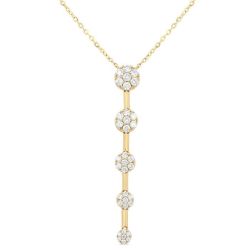 Vertical Bar Graduated Diamond Necklace