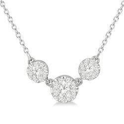 Round Shape Past Present & Future Shine Bright Essential Diamond Necklace