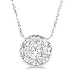 Round Shape Shine Bright Essential Diamond Necklace