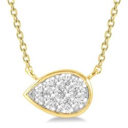 Finesse Luna Pear Shape East-West Shine Bright Essential Diamond Pendant