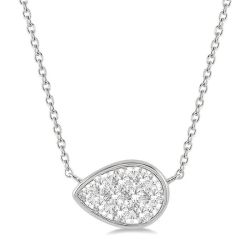 Dione  Pear Shape East-West Shine Bright Essential Diamond Pendant