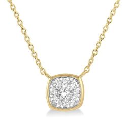 Maia Calypso Cushion Shape Bezel Set Shine Bright Essential Diamond Pendant