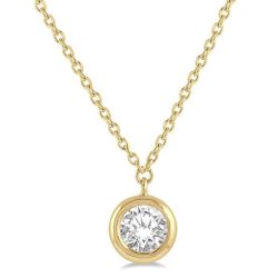 Xanthe Gala Round Shape Bezel Set Diamond Pendant