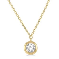 Waverly Kaia Round Shape Bezel Set Diamond Pendant