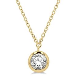 Orion Yvette Round Shape Bezel Set Diamond Pendant