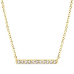 Serenade Artemis Bar Petite Diamond Fashion Necklace
