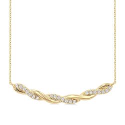 Twisted Diamond Fashion Necklace