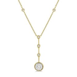 Dione Zofia Round Shape Shine Bright Diamond Necklace