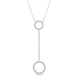 Twin Circle Diamond Necklace