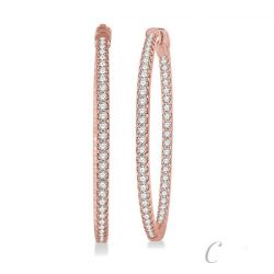 Couture Classic Diamond Hoop Earrings