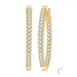 Couture Classic Diamond Hoop Earrings