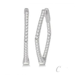 Couture Square Hoop Earrings