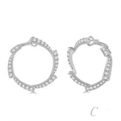 Couture Swirl Hoop Earrings