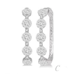 Couture Square Station Hoop Earrings