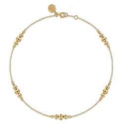 14K Yellow Gold Bujukan Chain Ankle Bracelet