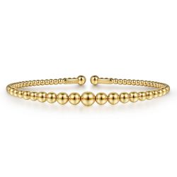 14K Yellow Gold Bujukan Open Bangle