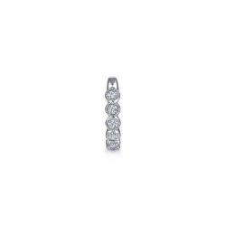 Vintage 14K White Gold 15mm Diamond Ear Cuff