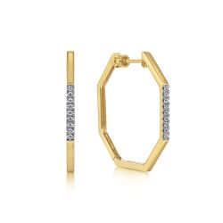 PhoLinIon ZenPho 14K Yellow Gold Diamond Modern Earrings