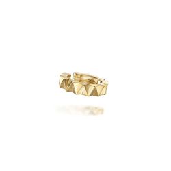 14K Yellow Gold 15mm Spike Hoop Earcuff