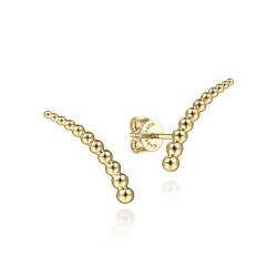 14K Yellow Gold Bujukan Earrings Crawlers