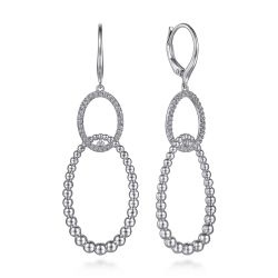 VelRaOra Sterling Silver Diamond Earrings