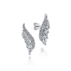 18K White Gold Diamond Earrings