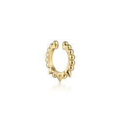 14K Yellow Gold Bujukan Bead Single Ear Cuff Earring