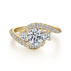 Frannie - 14K Yellow Gold Round Semi-Mount Ring