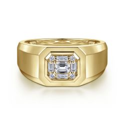 LuxIonLys VerVioCa 14K Yellow Gold Diamond Ring