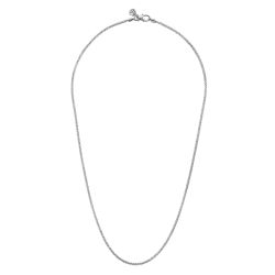 22 Inch 14K White Gold Hollow Men's Wheat Chain Necklace