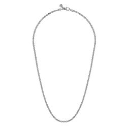 22 Inch 925 Sterling Silver Solid Men's Link Chain Necklace