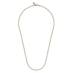 22 Inch 14K Rose Gold 3mm Hollow Ball Chain Necklace