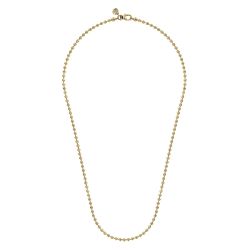 22 Inch 14K Yellow Gold 3mm Hollow Ball Chain Necklace