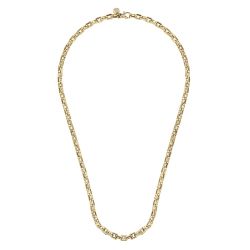 22 Inch 14K Yellow Gold Solid Faceted Men's Link Chain Necklace
