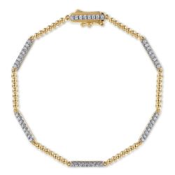 14K Yellow Gold Bujukan Diamond Tennis Bracelet