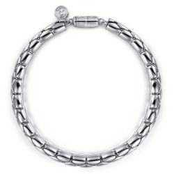 925 Sterling Silver Tubular Chain Bracelet