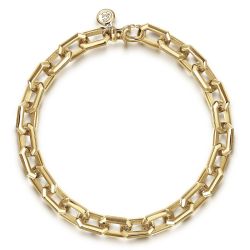 14K Yellow Gold Faceted Chain Bracelet
