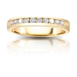 14k Yellow Gold .25tdw Diamond Wedding Band